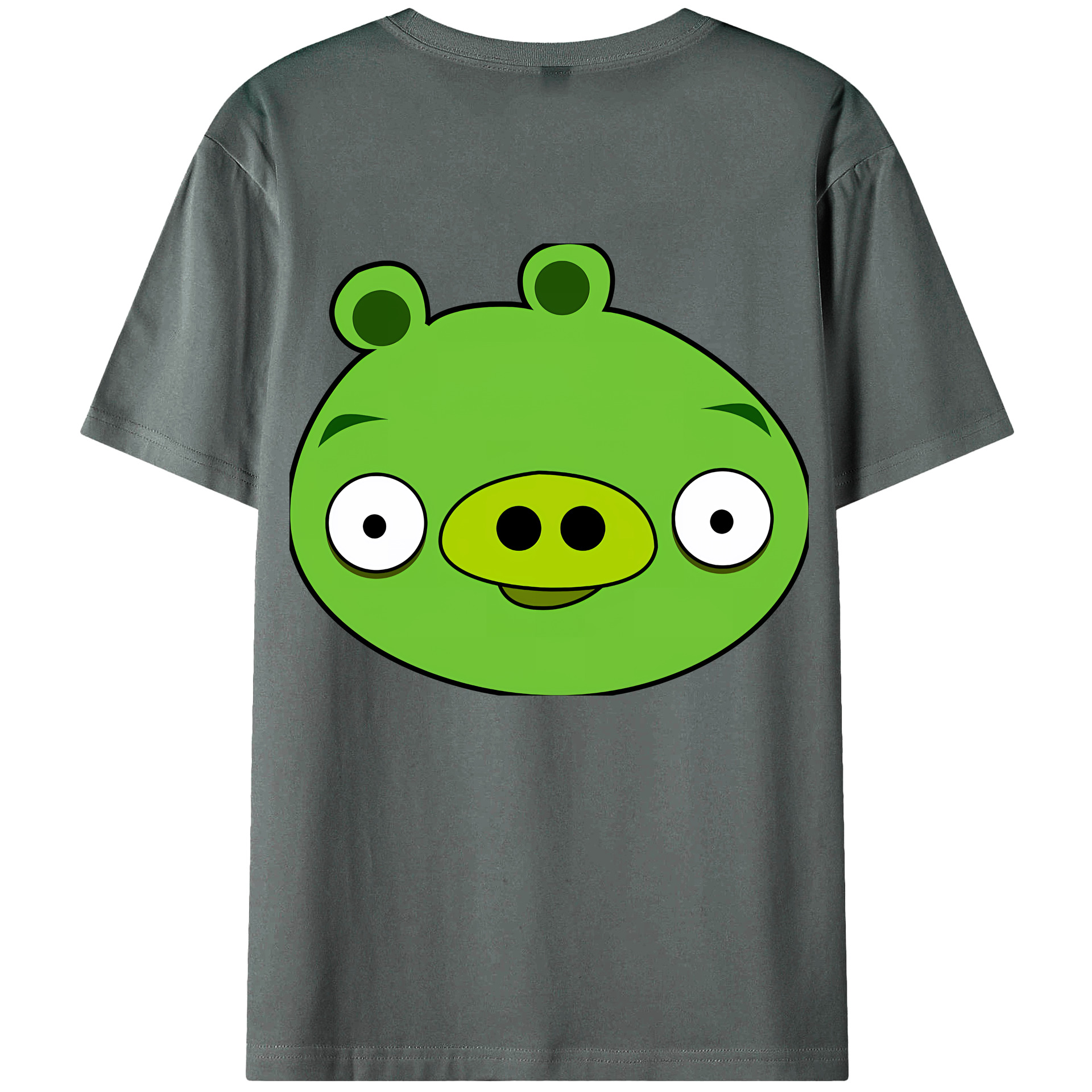 （画像用） Angry Birds アングリーバード 綿100％ メンズ半袖Tシャツ（バックプリント） 通気性